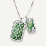 Shanshui Wushi Dual Plaque Necklace