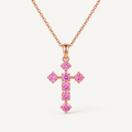 Blush Cross Pendant Necklace