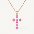 Blush Cross Pendant Necklace