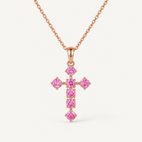 Blush Cross Pendant Necklace
