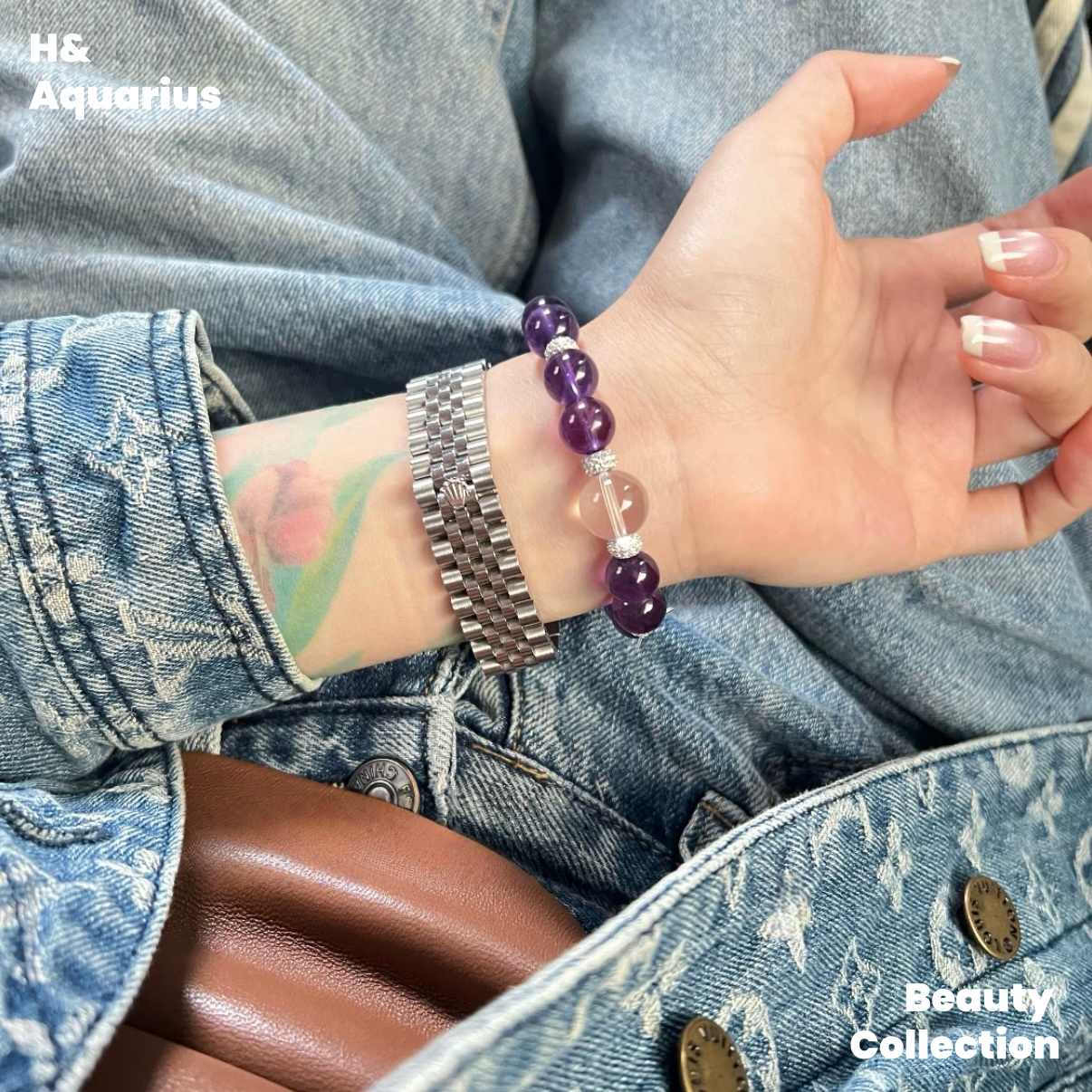 Violet Bracelet - Luxury Chinese Style Natural Crystal Elegant Bead Chain