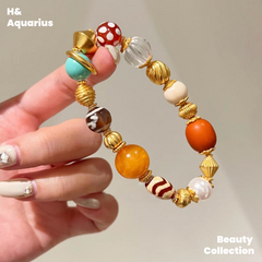 925 Silver & Zirconia Duobao Bracelet - Chinese Style Colorful Stackable Bead Chain