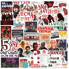 50 American drama Stranger Things 5 graffiti stickers decorated guitar notebook suitcase DIY waterproof