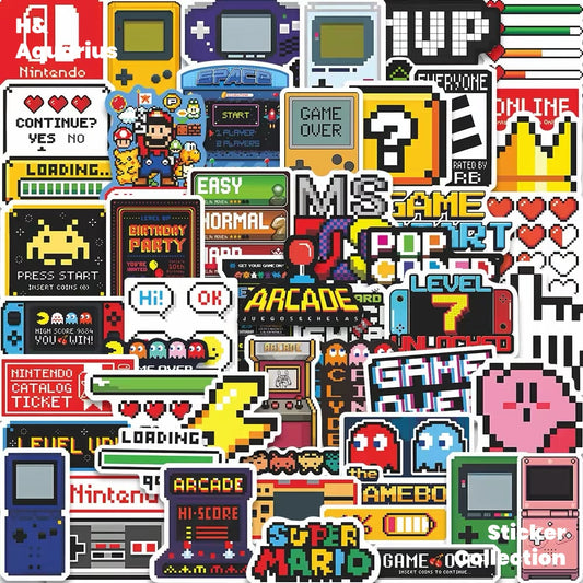 50 pcs Nintendo game switch elements nostalgic stickers luggage creative waterproof phone case travel suitcase stickers