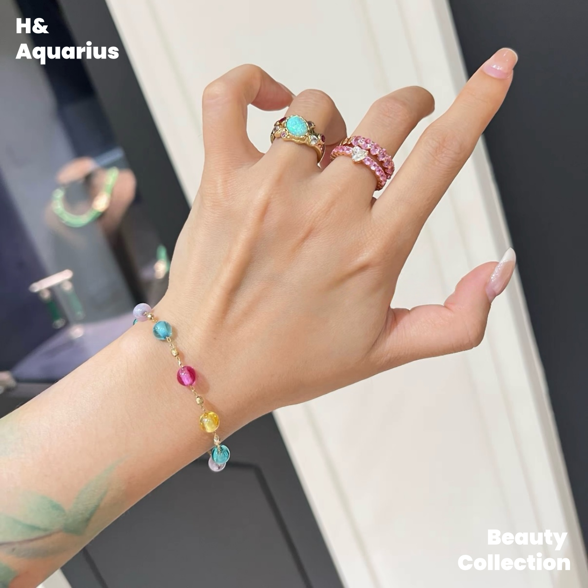 925 Silver & Zirconia Dopamine Bracelet - Colorful Summer Stackable Charm Chain