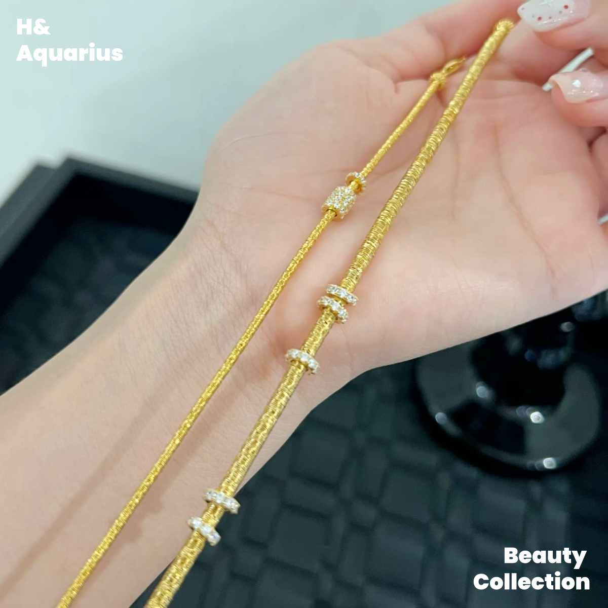 925 Silver & Zirconia Sparkling Galaxy Bracelet - Luxury Sliding Bead Chain for Women