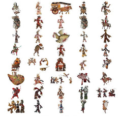 Chinese style ancient shadow puppet play sticker DIY decoration cartoon character water cup ipad computer sticker notebook material