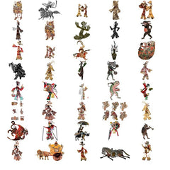 Chinese style ancient shadow puppet play sticker DIY decoration cartoon character water cup ipad computer sticker notebook material