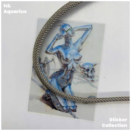 37pcs Cyberpunk Stickers - Sorayama Style Gynoid Decals for Journaling