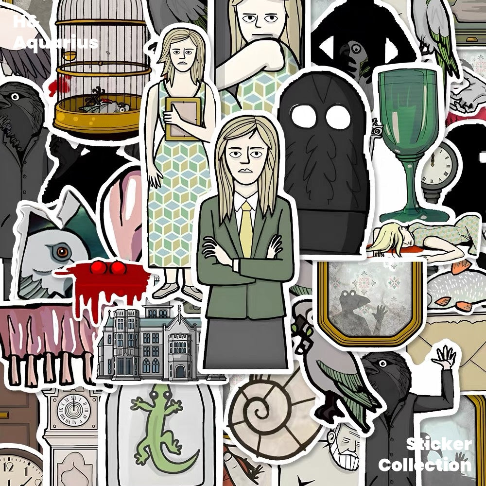 60pcs Rusty Lake Game Stickers - Indie Cartoon Decals for Phone Case Laptop DIY Waterproof