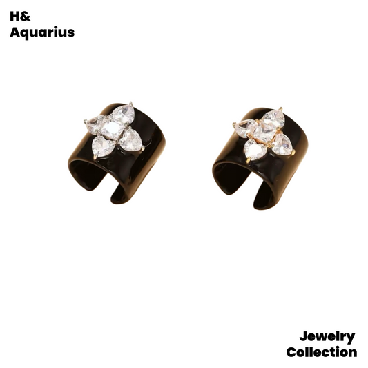 Copper Alloy & Zirconia "Old Money" Two-Tone Cross Ring - Original Vintage Statement Ring