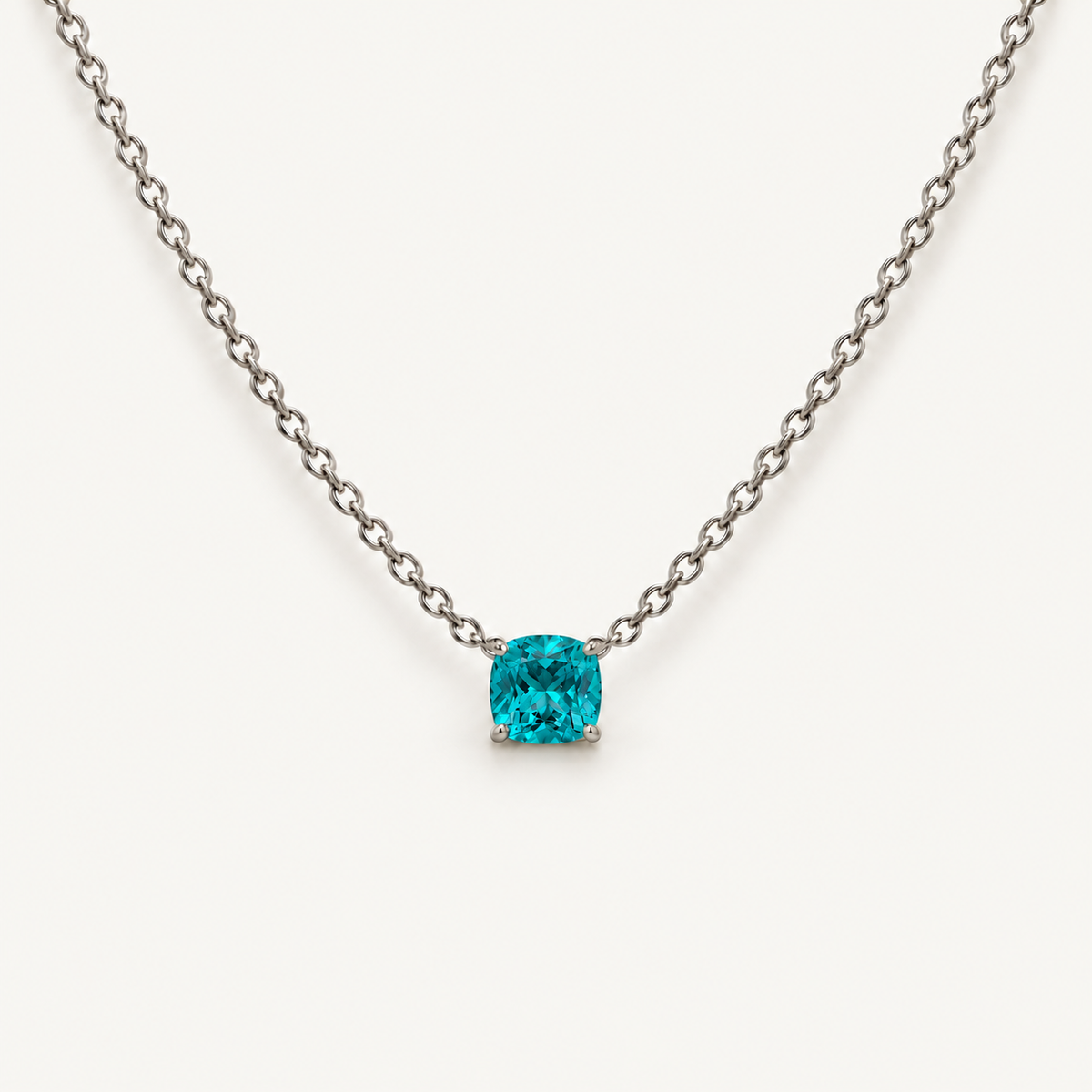 Moonlight Cushion Solitaire Necklace