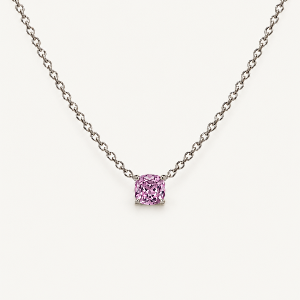 Moonlight Cushion Solitaire Necklace