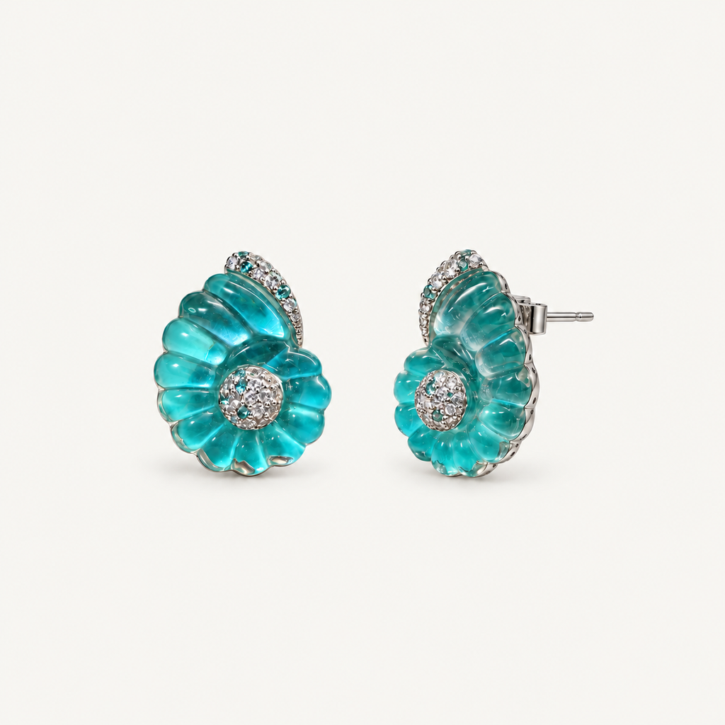 Nautilus Shell Stud Earrings