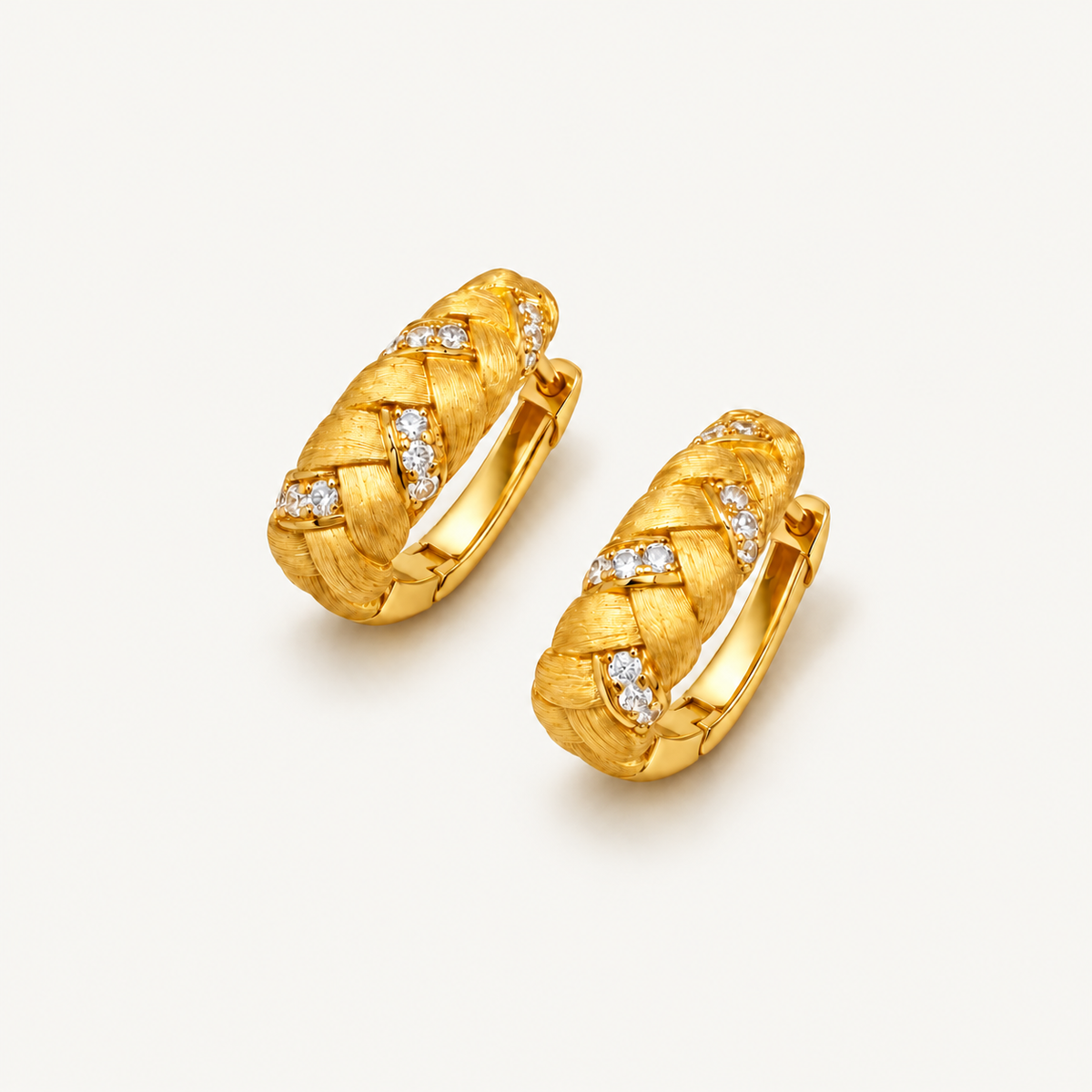 Gilded Twist Huggie Earrings