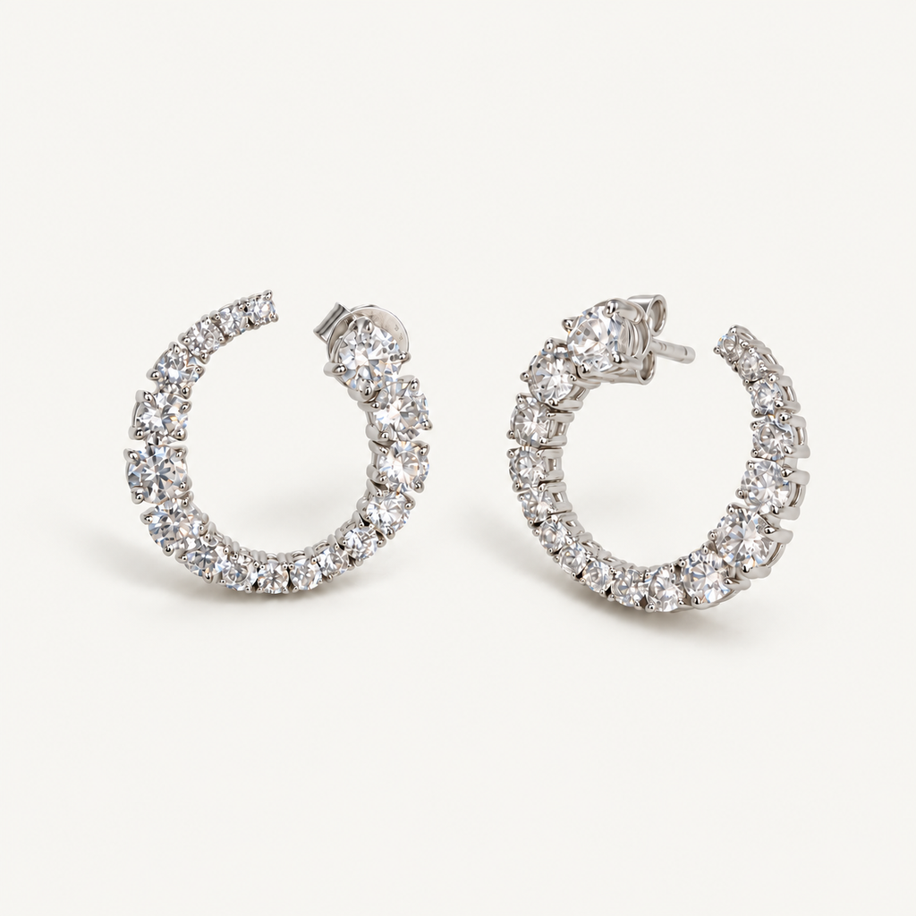 Starlit Orbit Stud Earrings