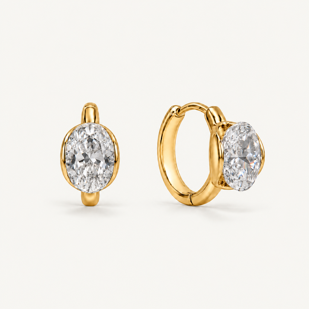 Floating Light Huggie Earrings