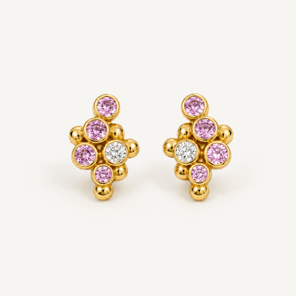 Grape Bubble Stud Earrings