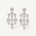 Lustre Curtain Drop Earrings