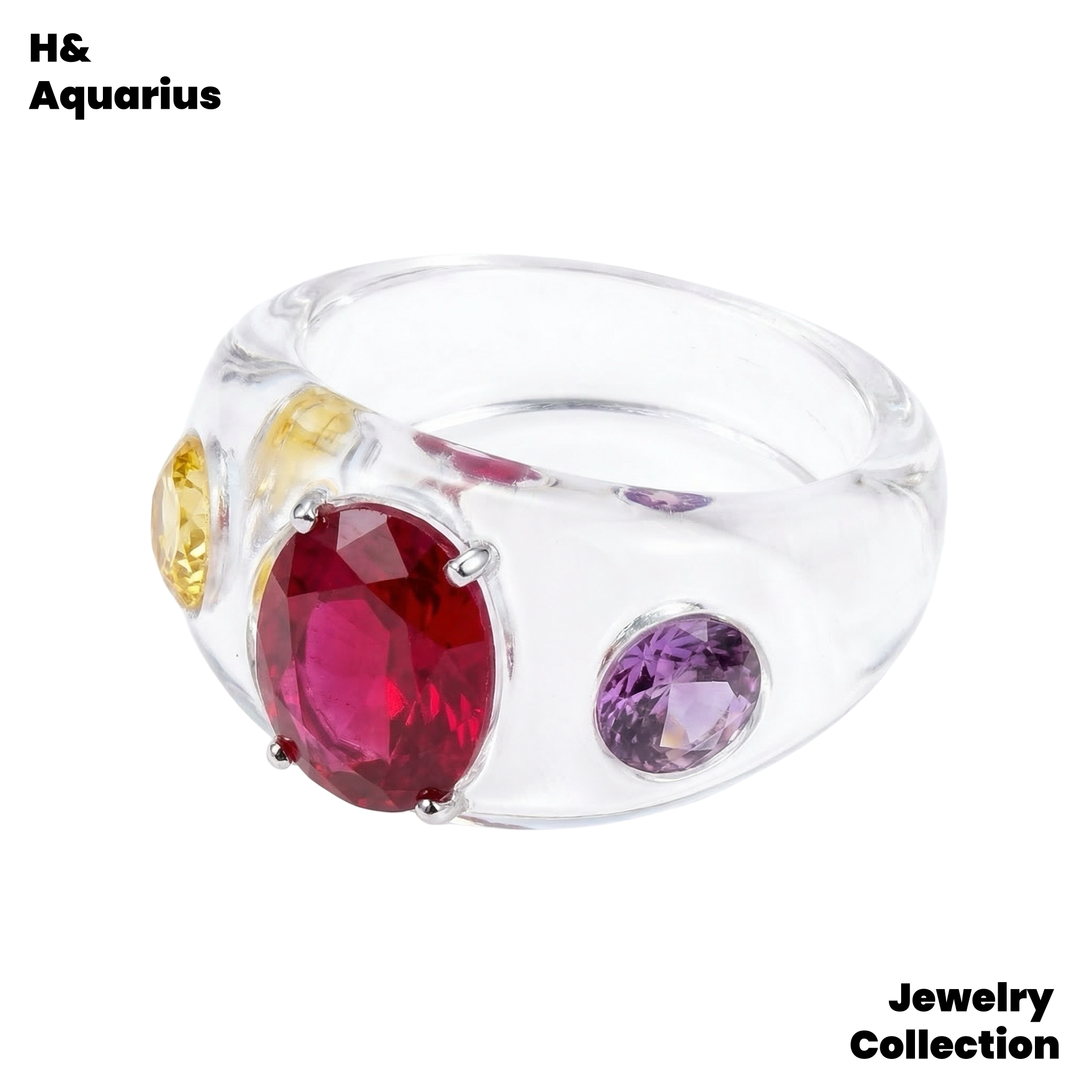 Candy Ring - Natural Rock Crystal Colorful Minimalist Ring for Women
