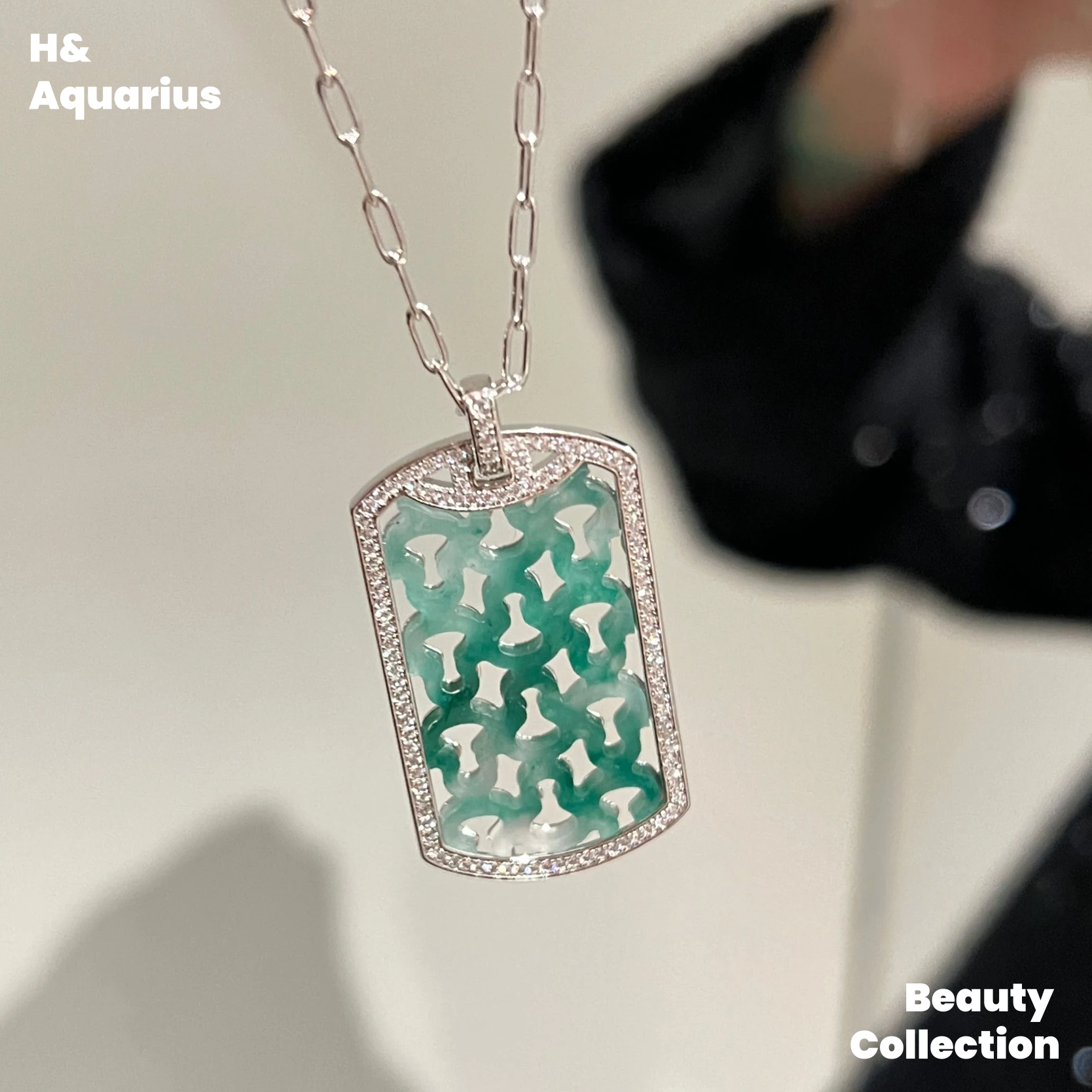 Landscape Wu Shi Pendant Necklace - Silver Plated Chinese Style Solitaire Jewelry with Certificate