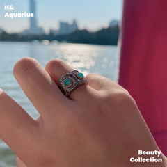 925 Silver & Zirconia Daisy Ring - Silver Handmade Boho Vintage Ring