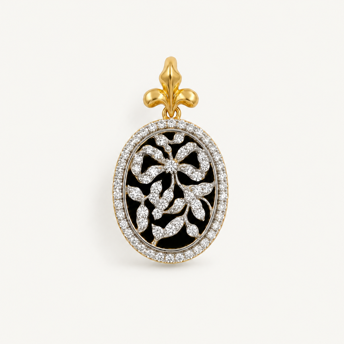 Midnight Bloom Agate Pendant