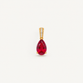 Ruby Velvet Teardrop Pendant