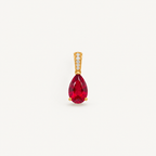 Ruby Velvet Teardrop Pendant