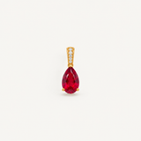 Ruby Velvet Teardrop Pendant