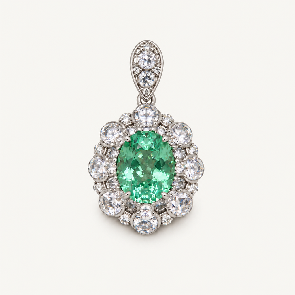 Mint Halo Pendant