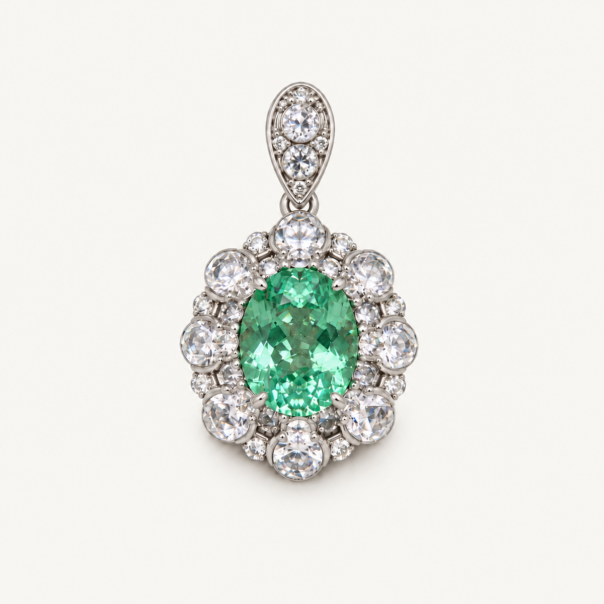 Mint Halo Pendant
