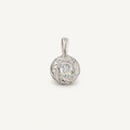 Silver Diamond-Cut Bubble Pendant