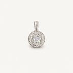 Silver Diamond-Cut Bubble Pendant