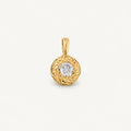 Gold Diamond-Cut Bubble Pendant