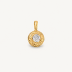 Gold Diamond-Cut Bubble Pendant