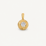 Gold Diamond-Cut Bubble Pendant
