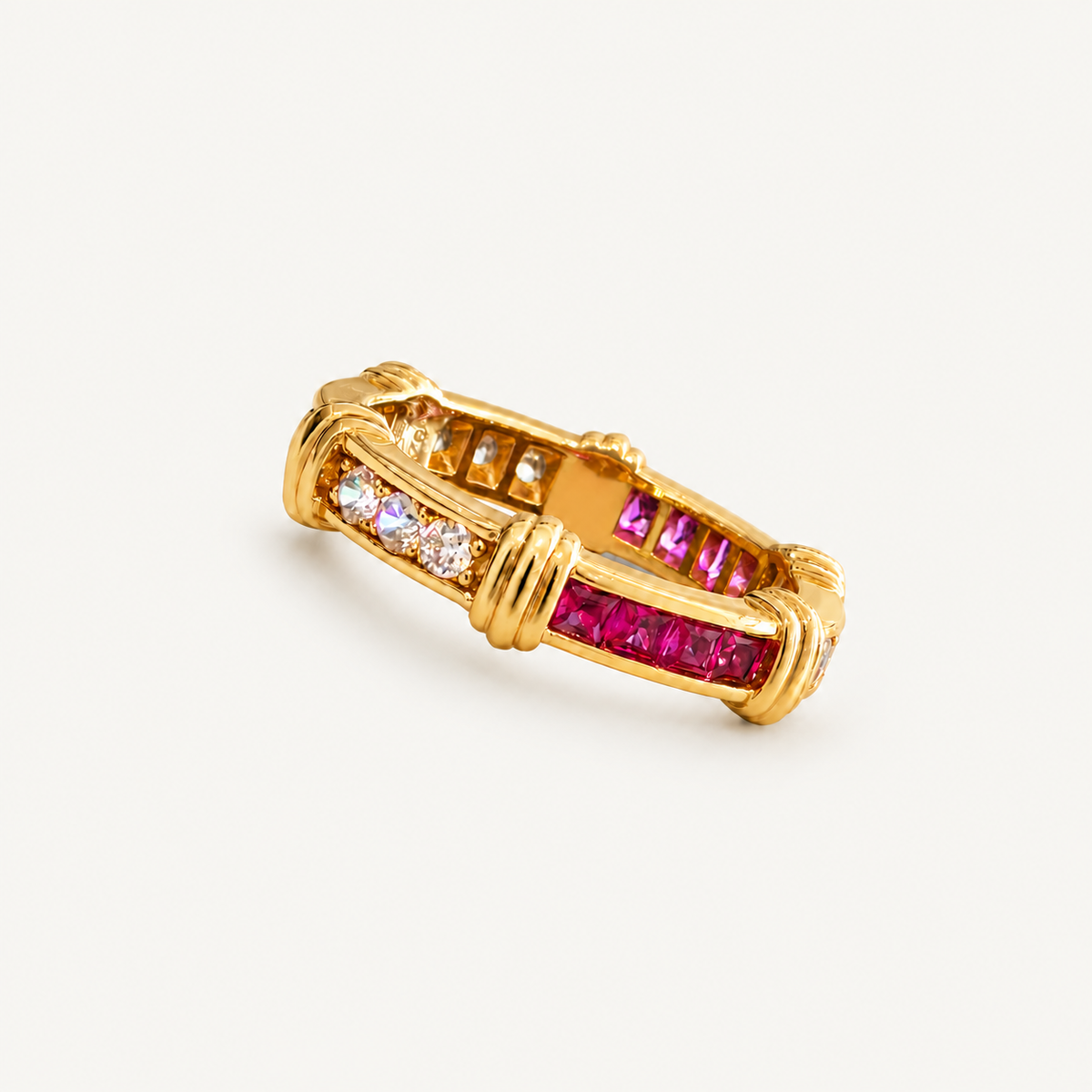 Sculpted Stone Band Ring