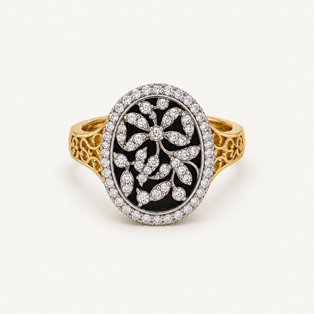 Midnight Flora Ring