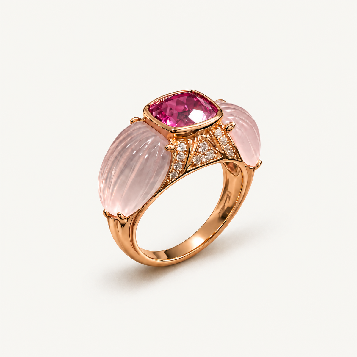 Peach Veil Bloom Ring