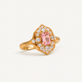 Blush Gilded Frame Ring