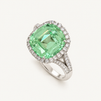 Mint Honeydew Halo Ring