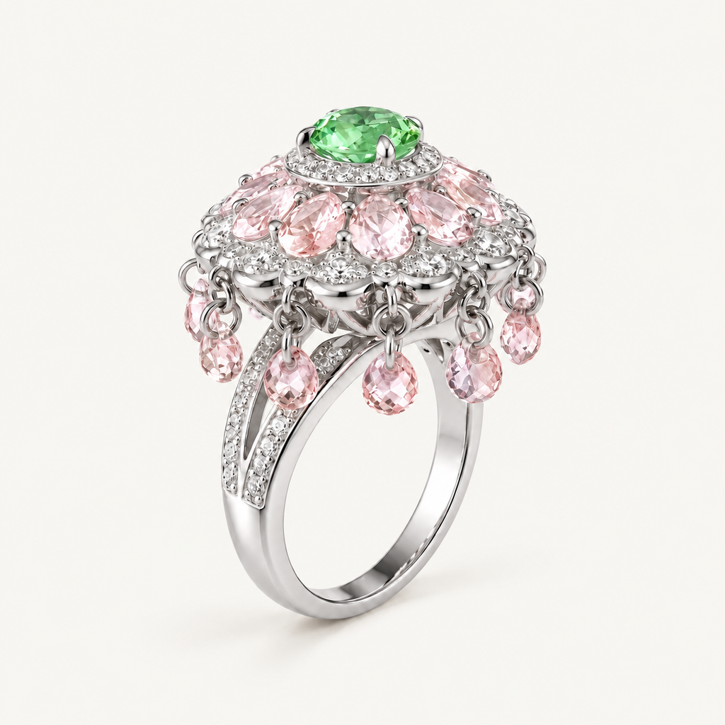 Peach Blossom Carousel Ring