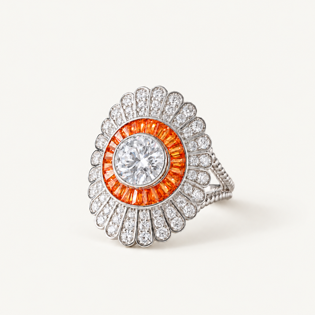 Sunset Rosette Ring