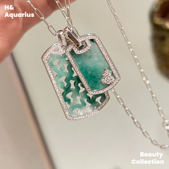 Landscape Wu Shi Pendant Necklace - Silver Plated Chinese Style Solitaire Jewelry with Certificate