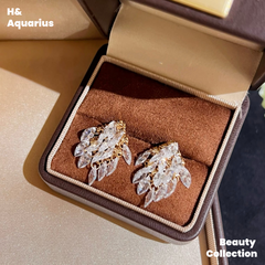 925 Silver & Zirconia Starry Dome Earrings - Luxury Elegant Statement Dangle Earrings