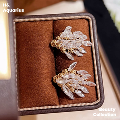 925 Silver & Zirconia Starry Dome Earrings - Luxury Elegant Statement Dangle Earrings